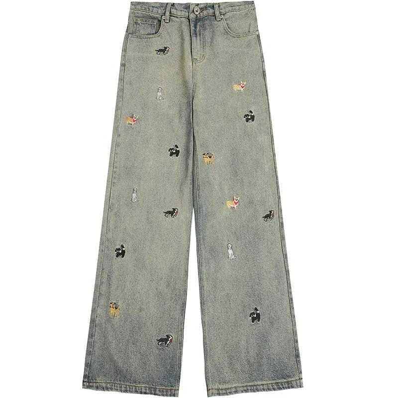 Puppy Wide Leg Jeans
