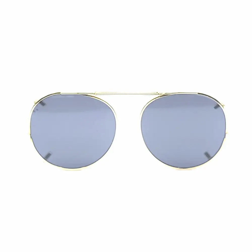 52mm Round Mirrored Clip-On Sunglasses