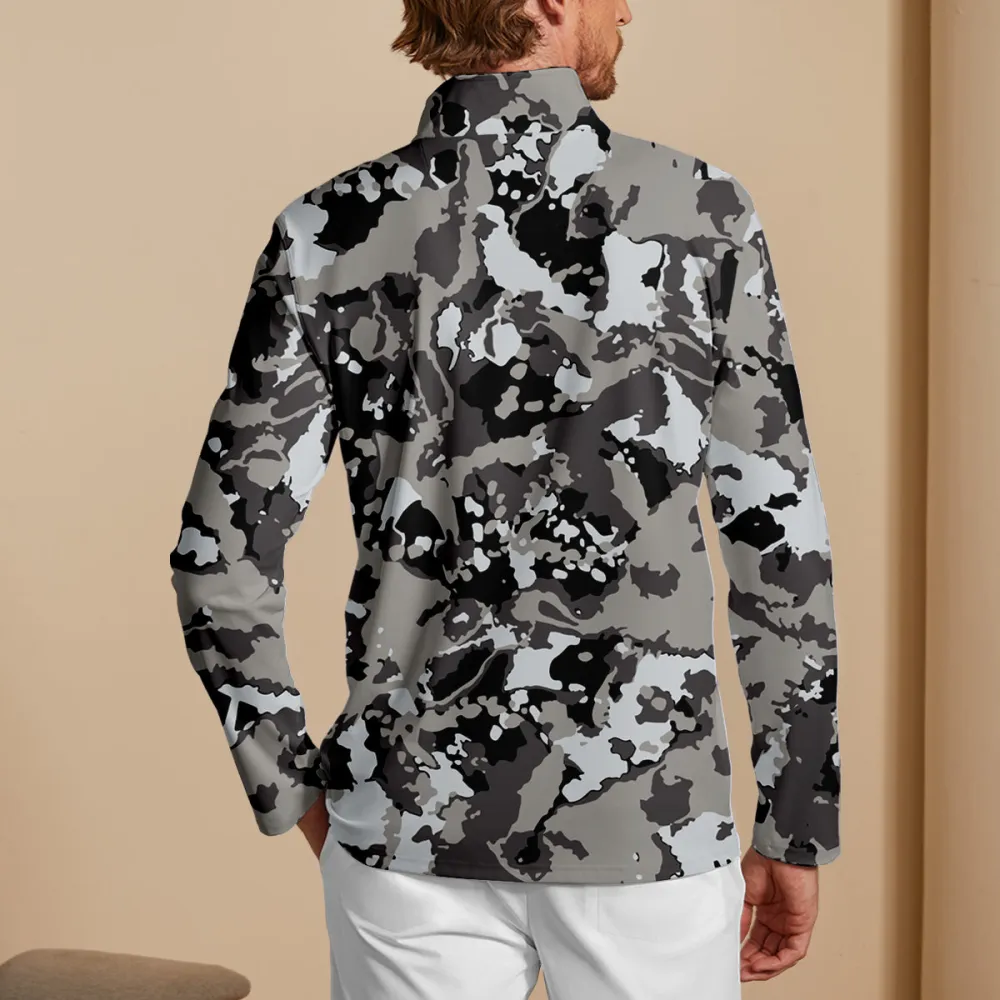Polished Midweight Long Sleeve Pullover Golf Shirt