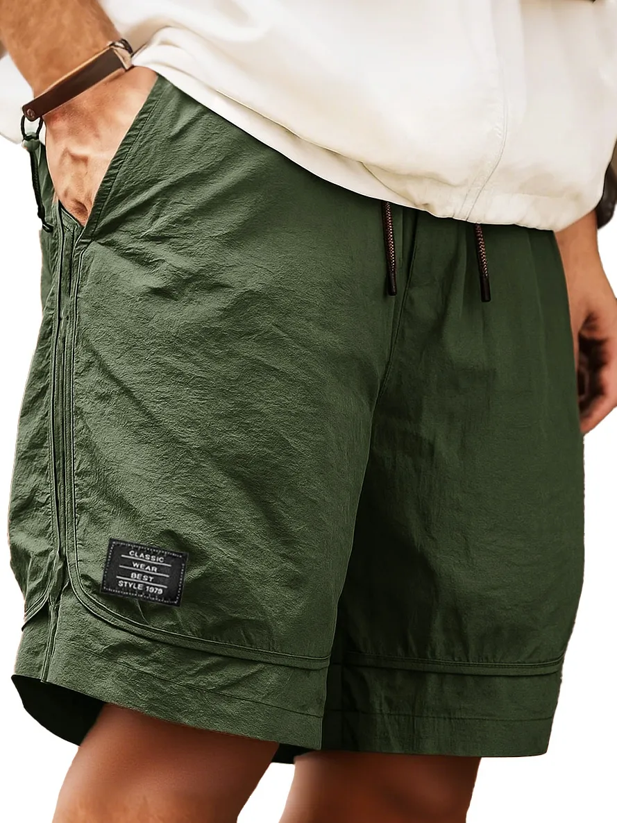 Pocket Drawstring Pull On Shorts
