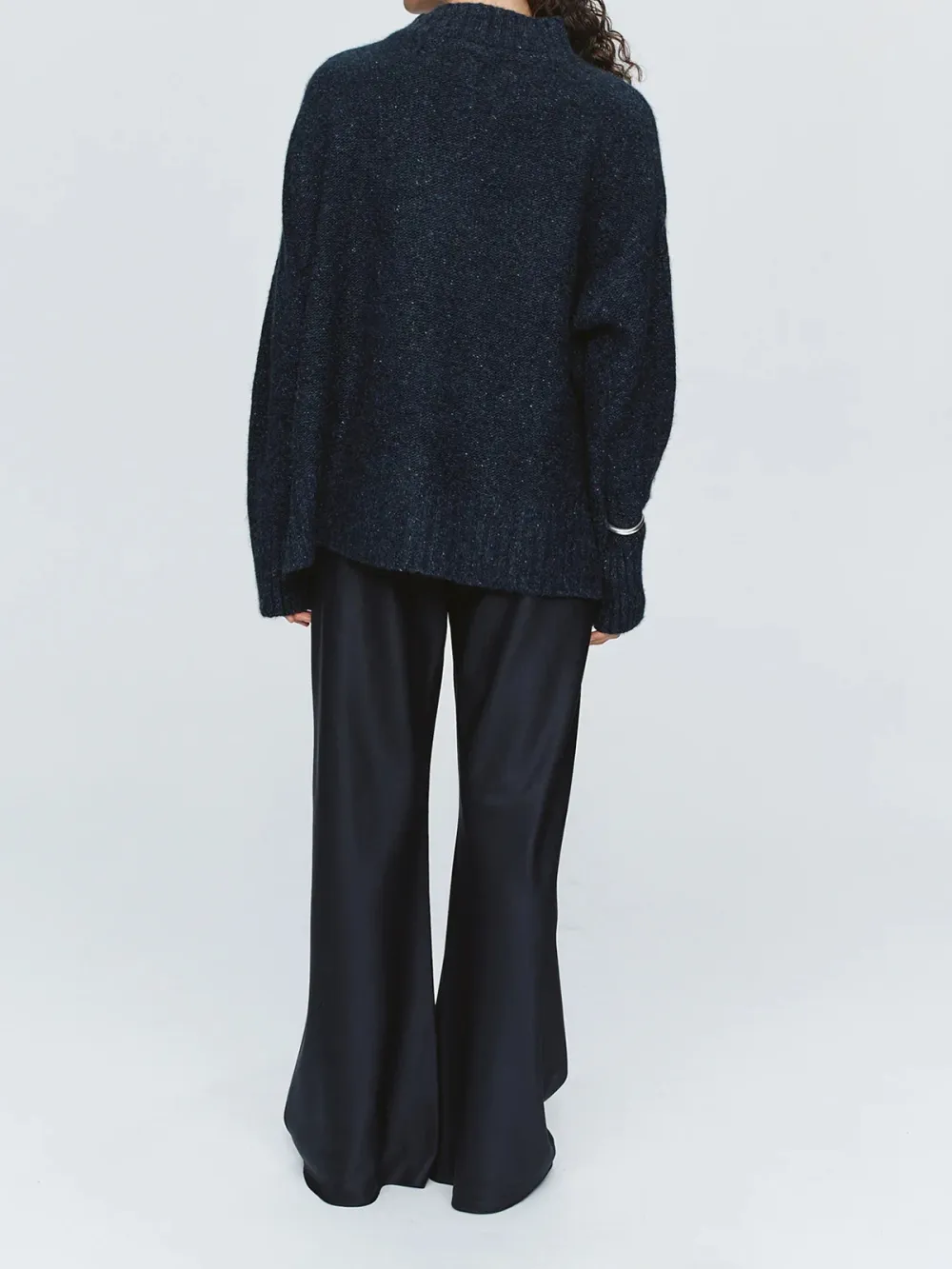 Casual Style Long Sleeve Jumper Navy