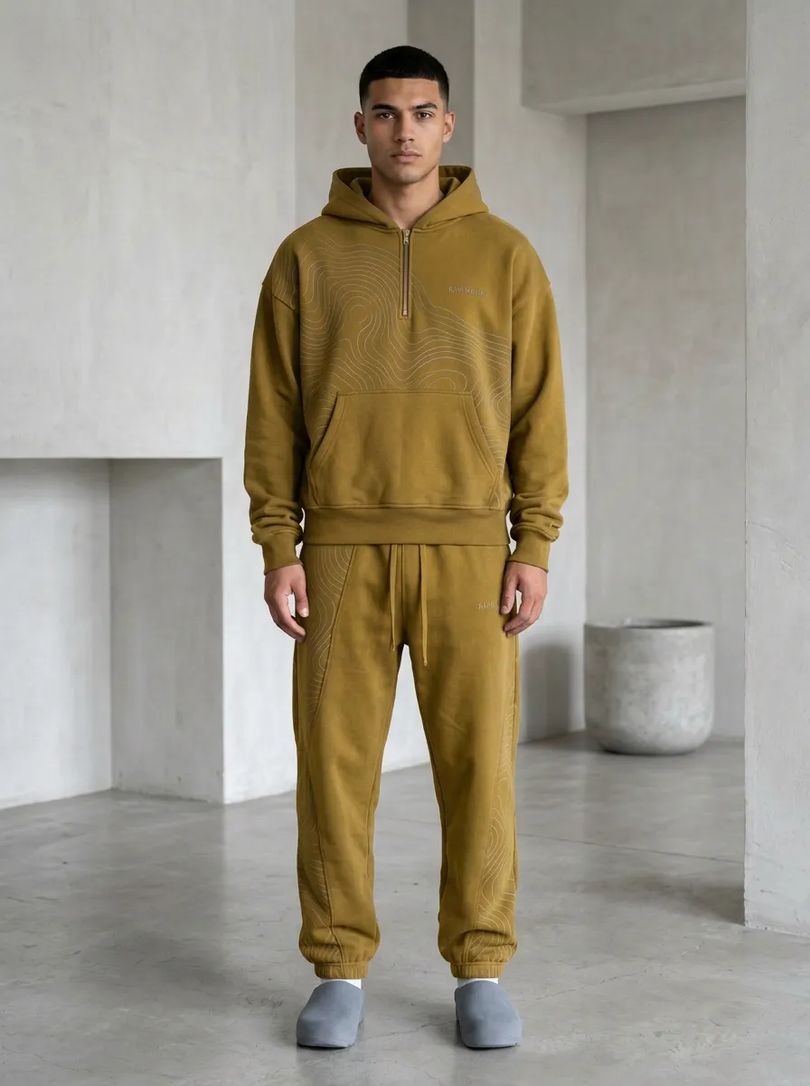 Streetwear Tracksuit Topographic Men's Two-Piece Tracksuit