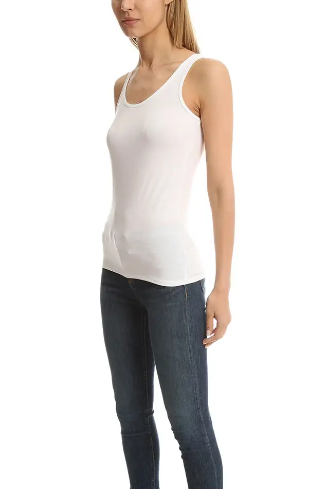Scoop-Neck Knit Tank Top