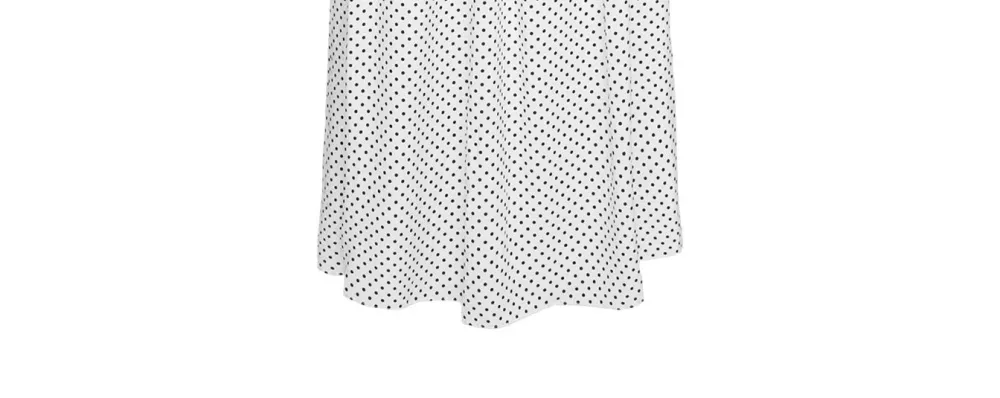 White Polka Dot Halter Maxi Dress