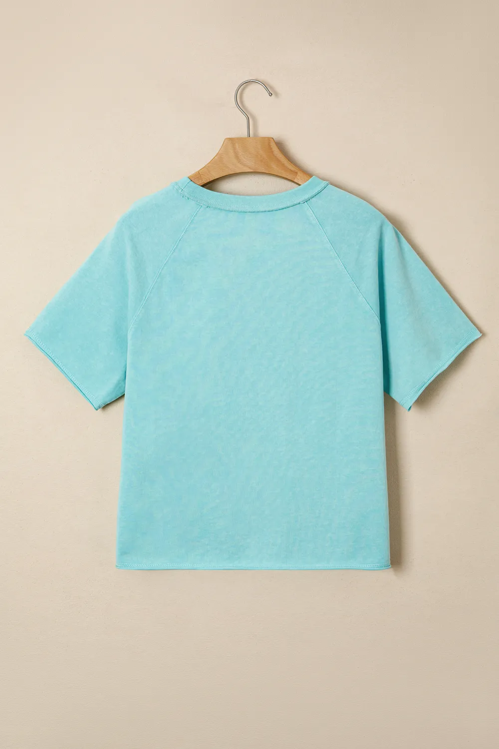 Mint Green Mineral Wash Raglan Tee