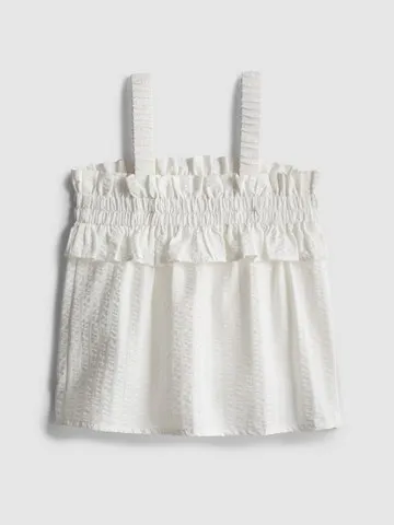 1.5-9yrs | Shirred Seersucker Blouse