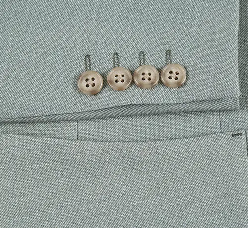 Light Sage Gray Slim Fit Side Vents Blazer