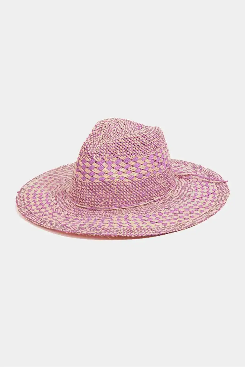 Fame Checkered Straw Hat