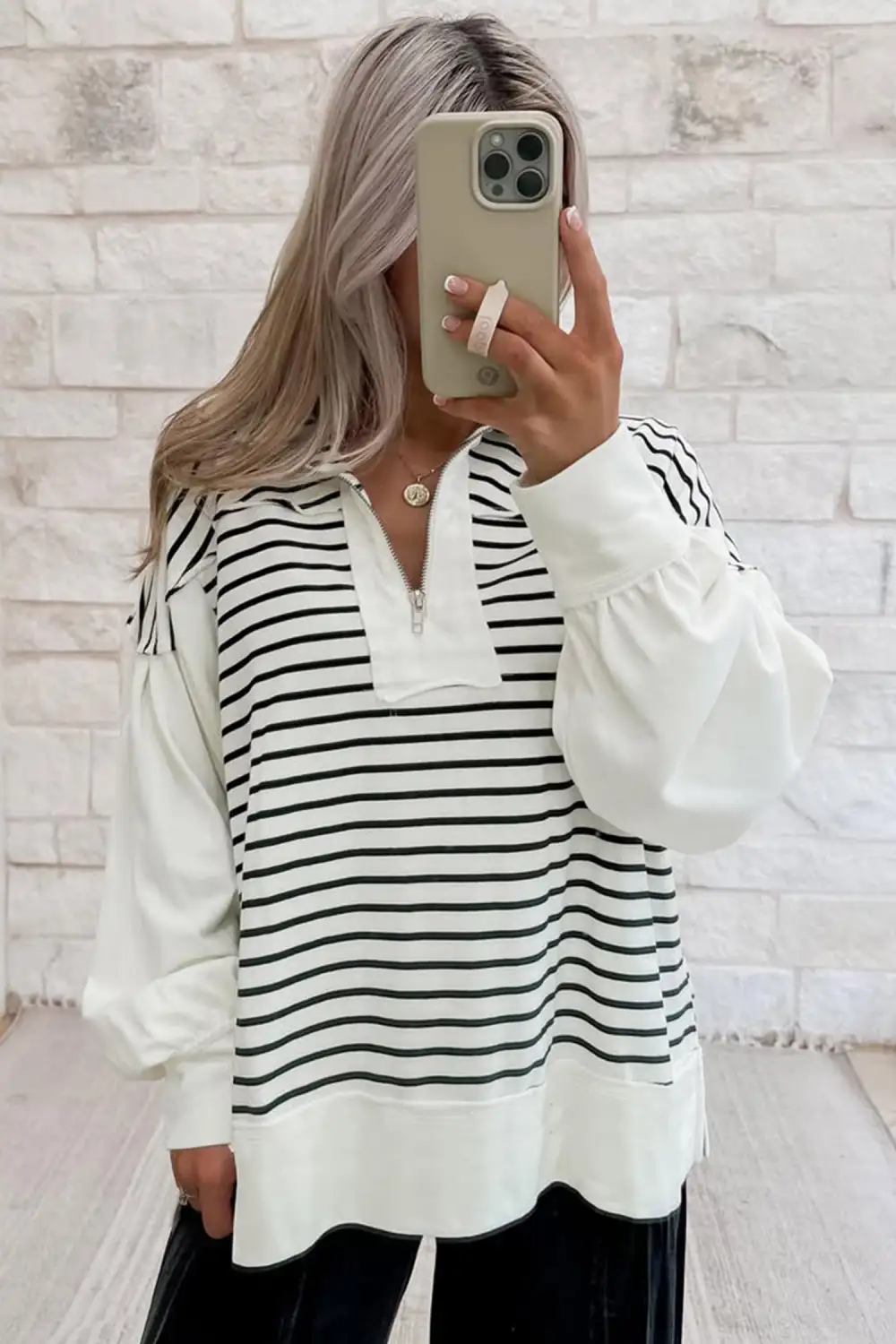 Refined Striped Long Sleeve Top
