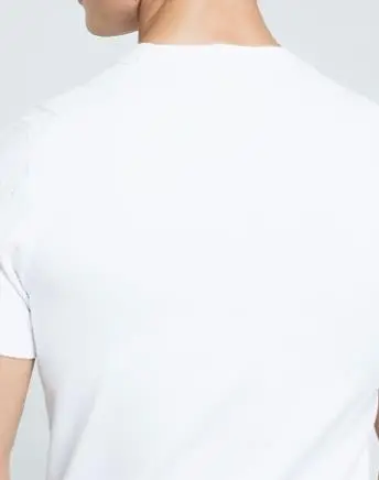 White Simple Herringbone Men's T-Shirt
