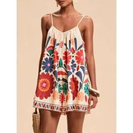 Floral Sleeveless Romper