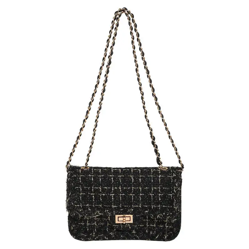 Compact Chain Strap Square Shoulder Bag