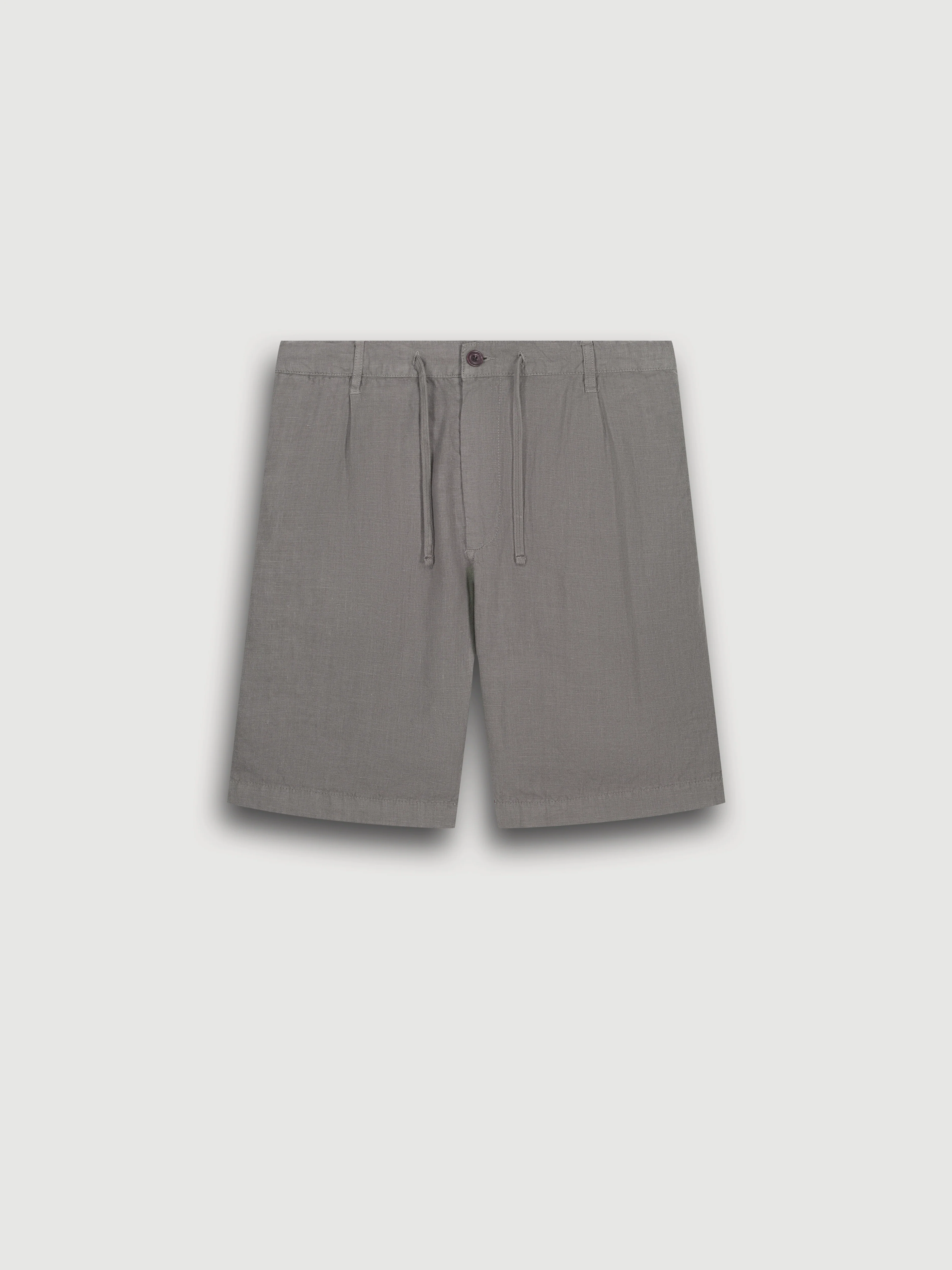 Men's Army Green Linen Shorts