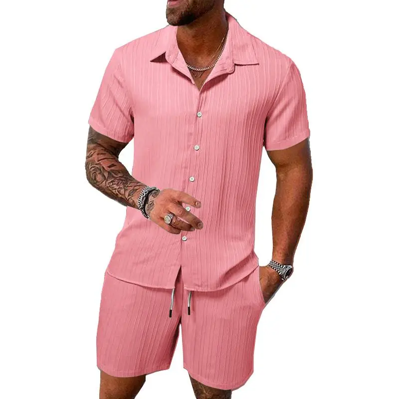Textured Lounge Striped Set
