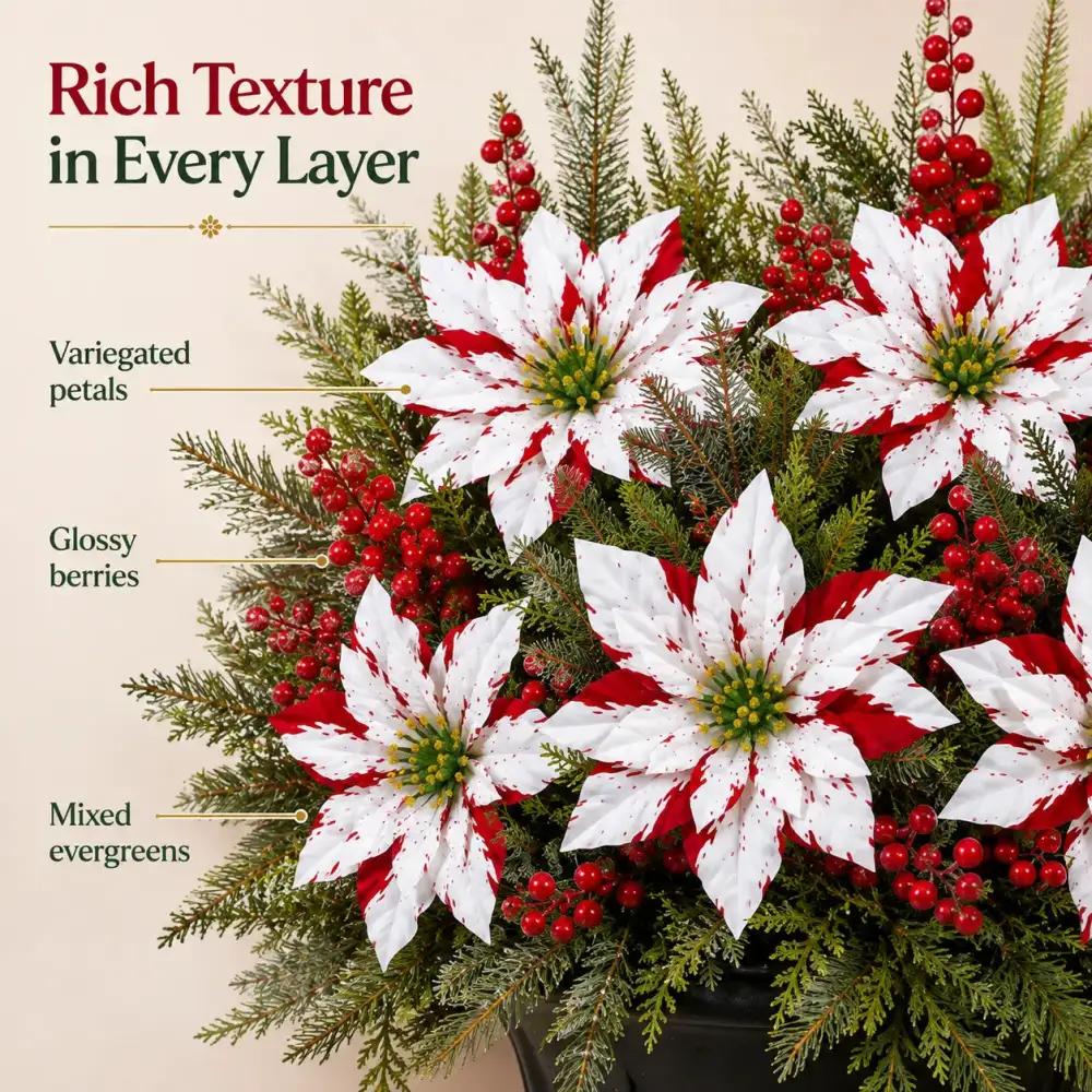 🔥Last Day 49% OFF🌺🎄Christmas Poinsettia Planter Inserts