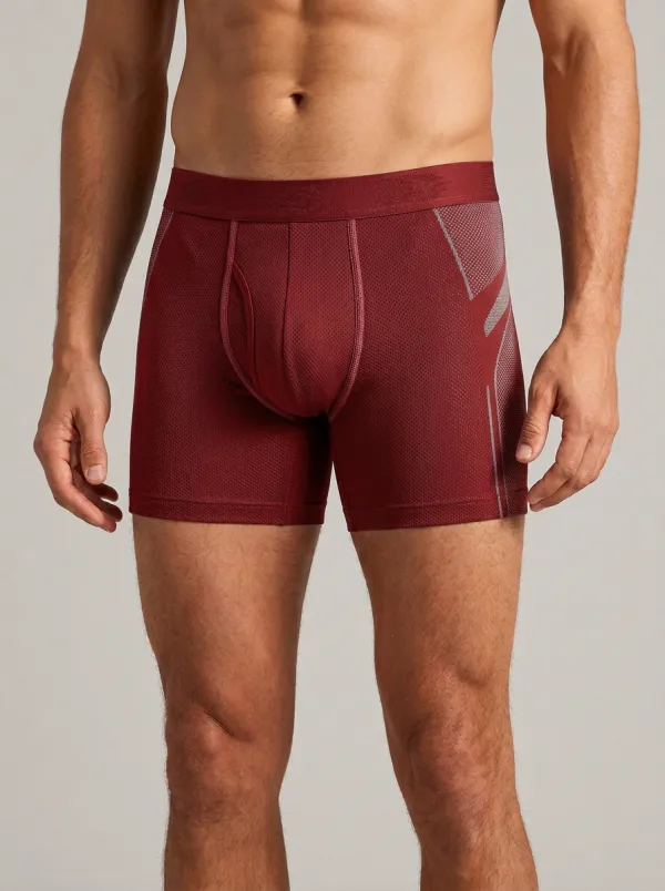 Men's Charcoal Grey Engineered Mesh Boxer Briefs