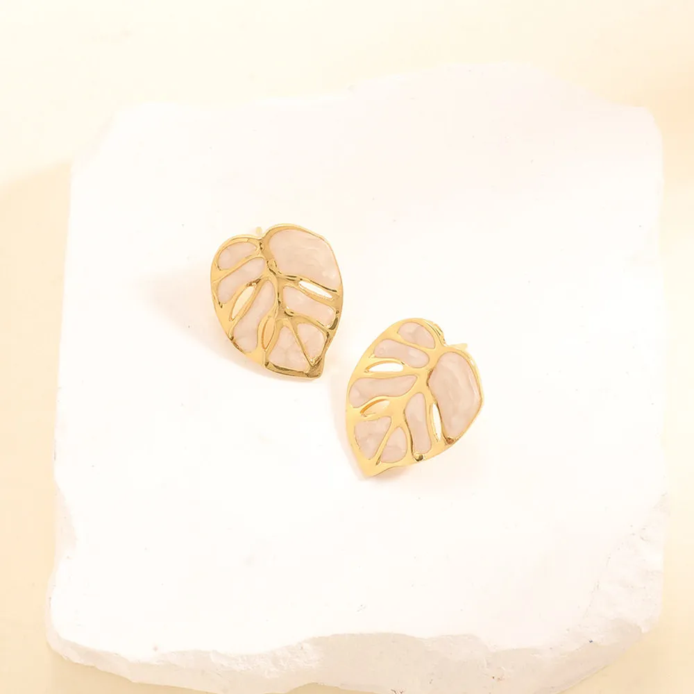 Hollow Flower Stainless Steel Earrings