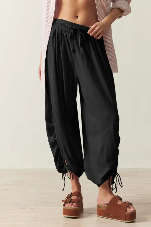 Everyday Drawstring Ruched Pants