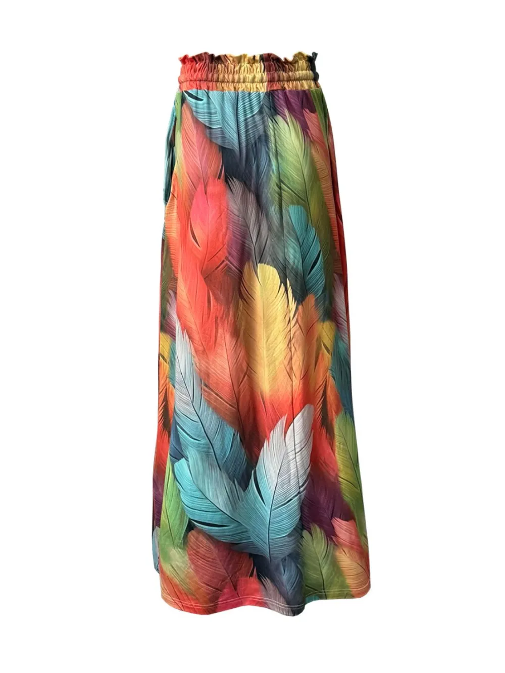 Pocket Printed Maxi Skirt