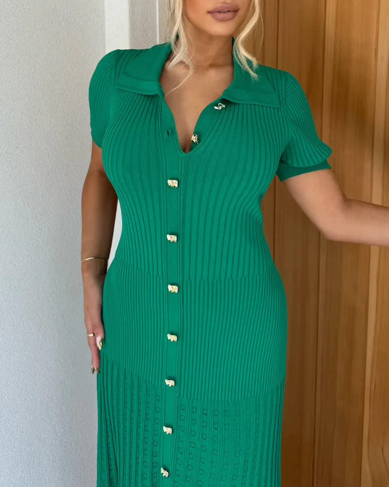 Easy Fit Ribbed Maxi Dress