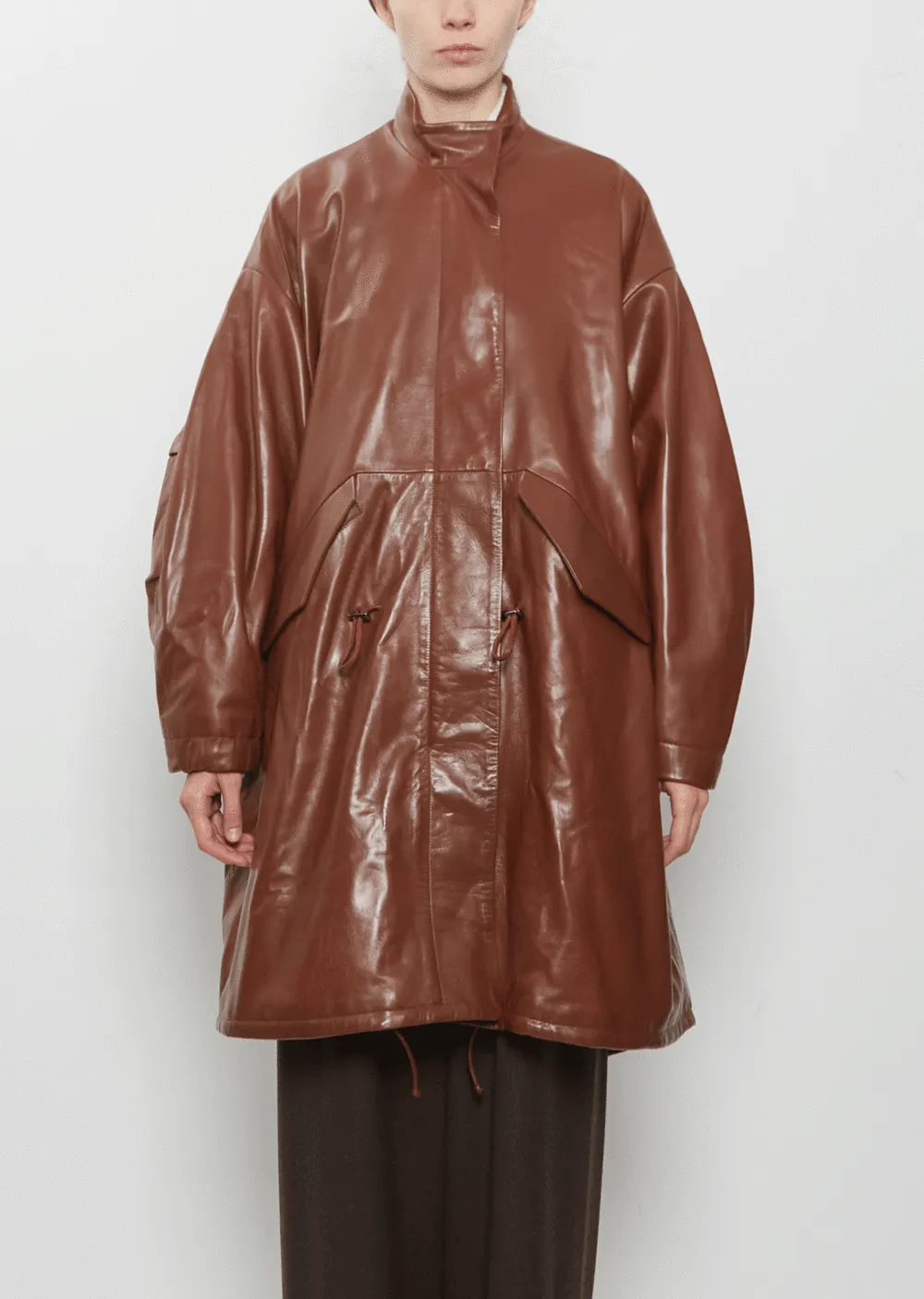 Women's Oversized Stand Collar Longline Coat