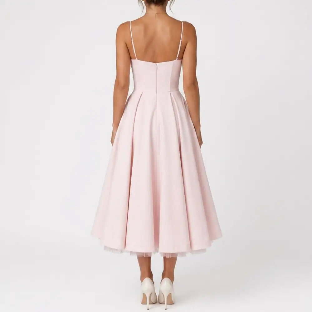 Satin Corset Midi Dress