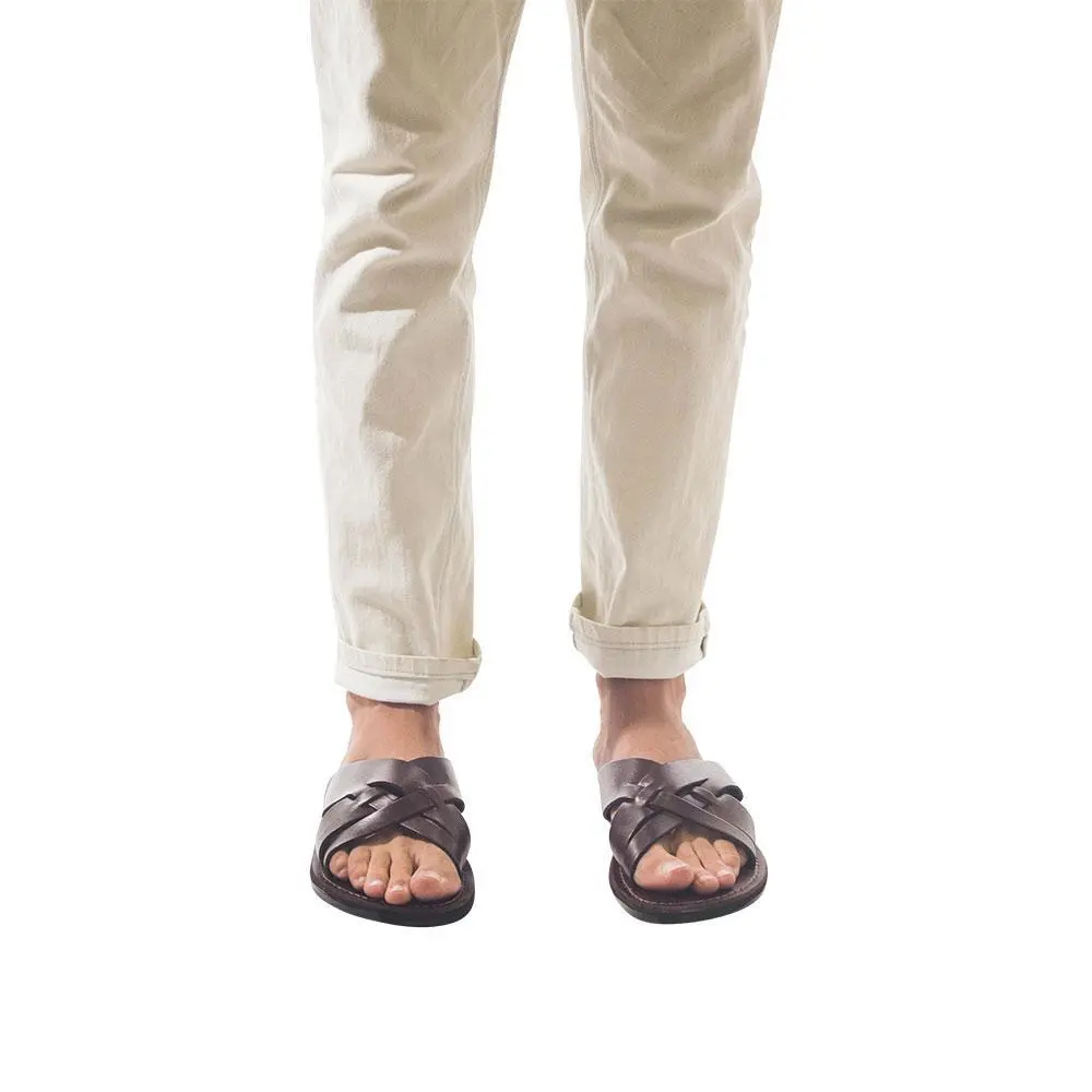 Leather Woven Strap Sandals