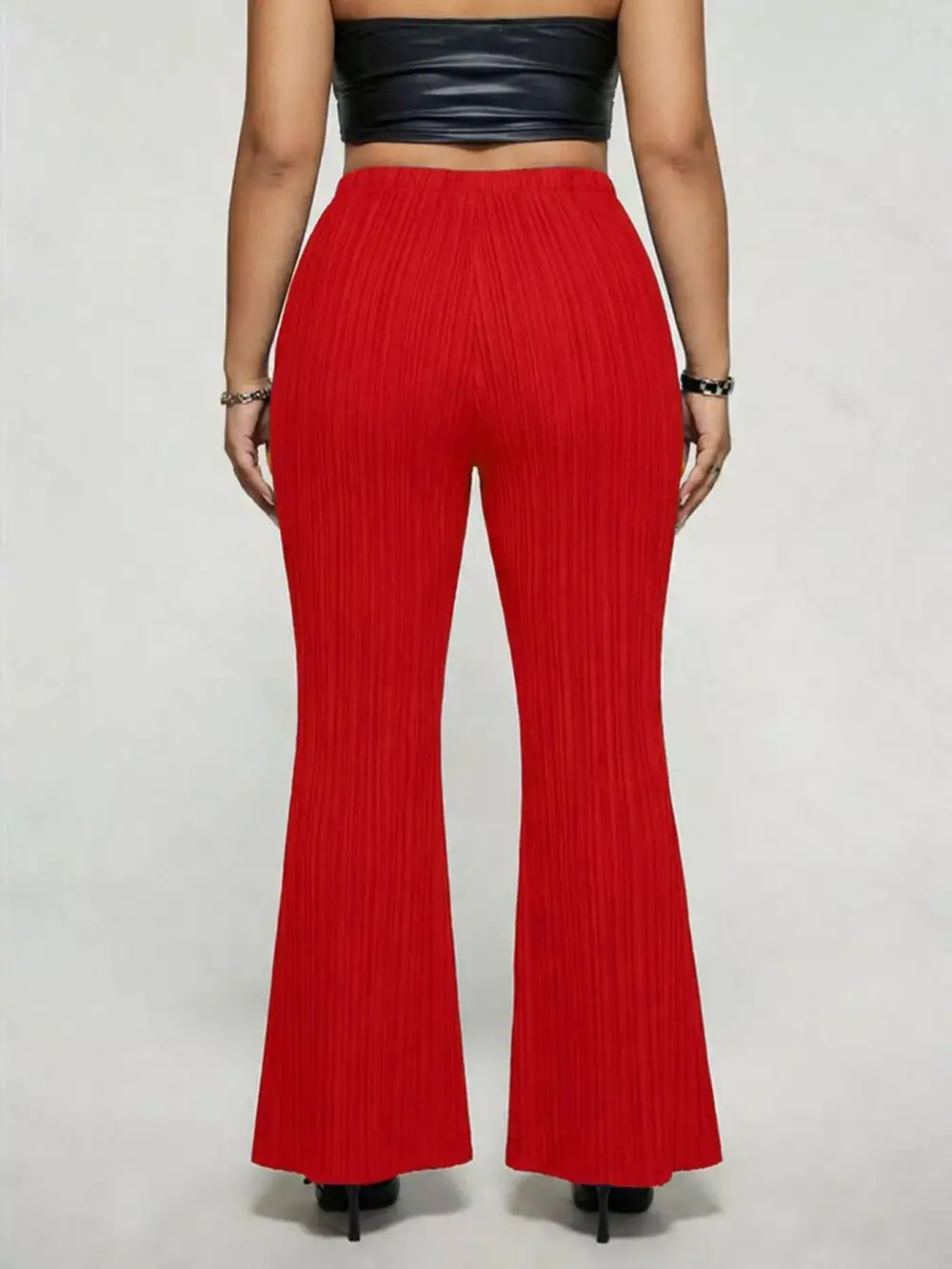 Plus Size High Waist Flare Pants