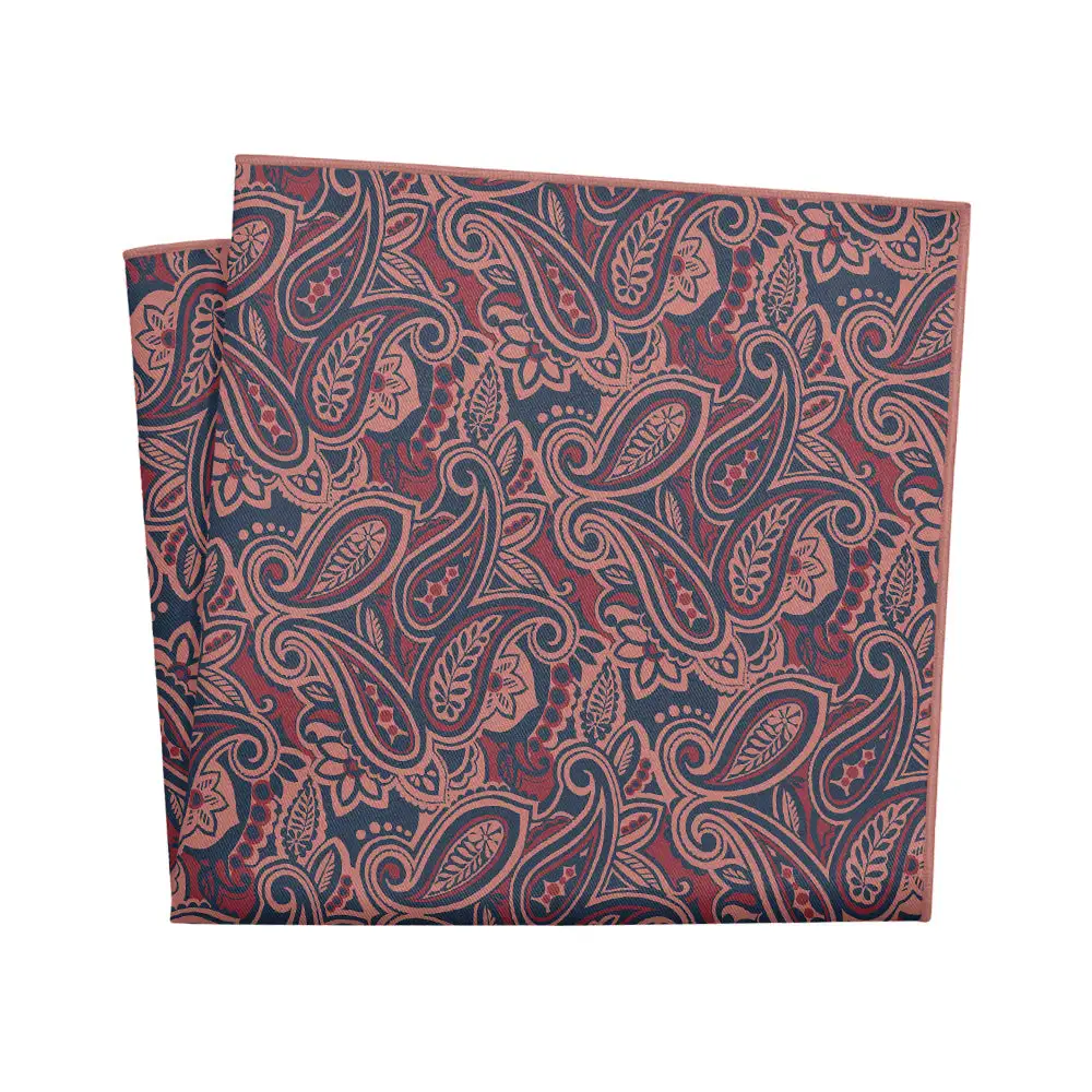 Distinctive Contemporary Ornate Paisley Pocket Square