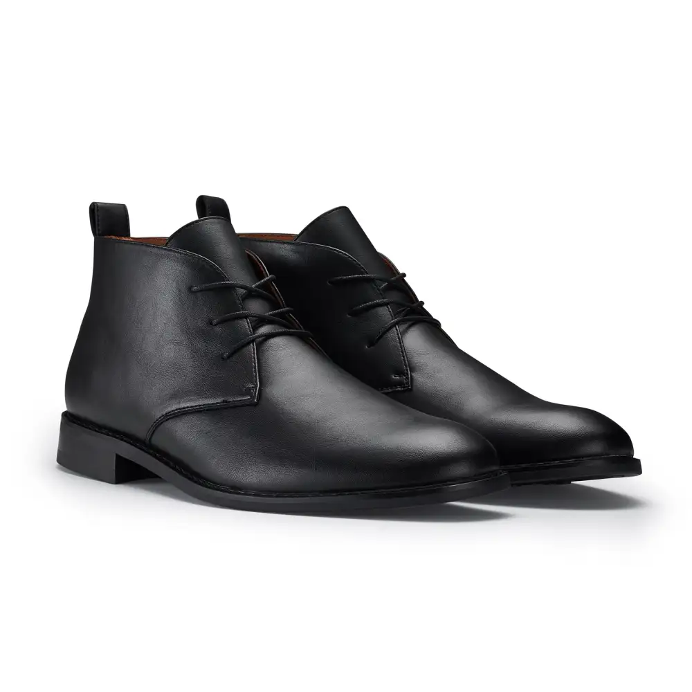 Classic Faux-Suede Suede Faux-Leather Chukka Boots