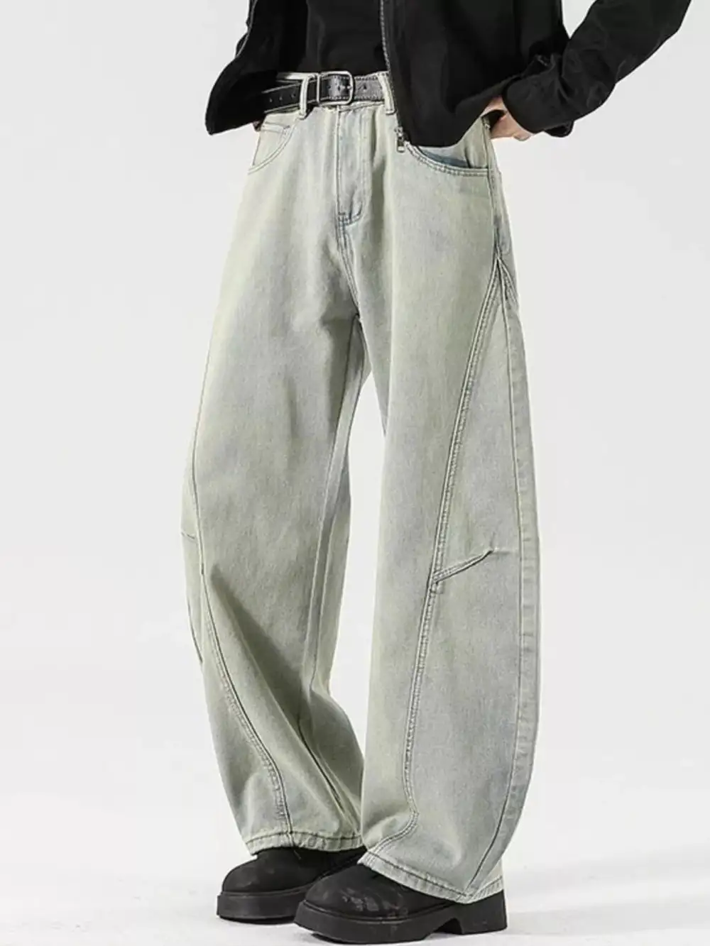 Modern Washed Wide Leg Jeans