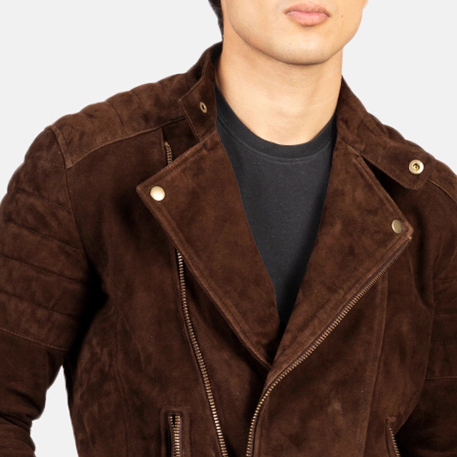Men's Utility Biker Suede Jacket