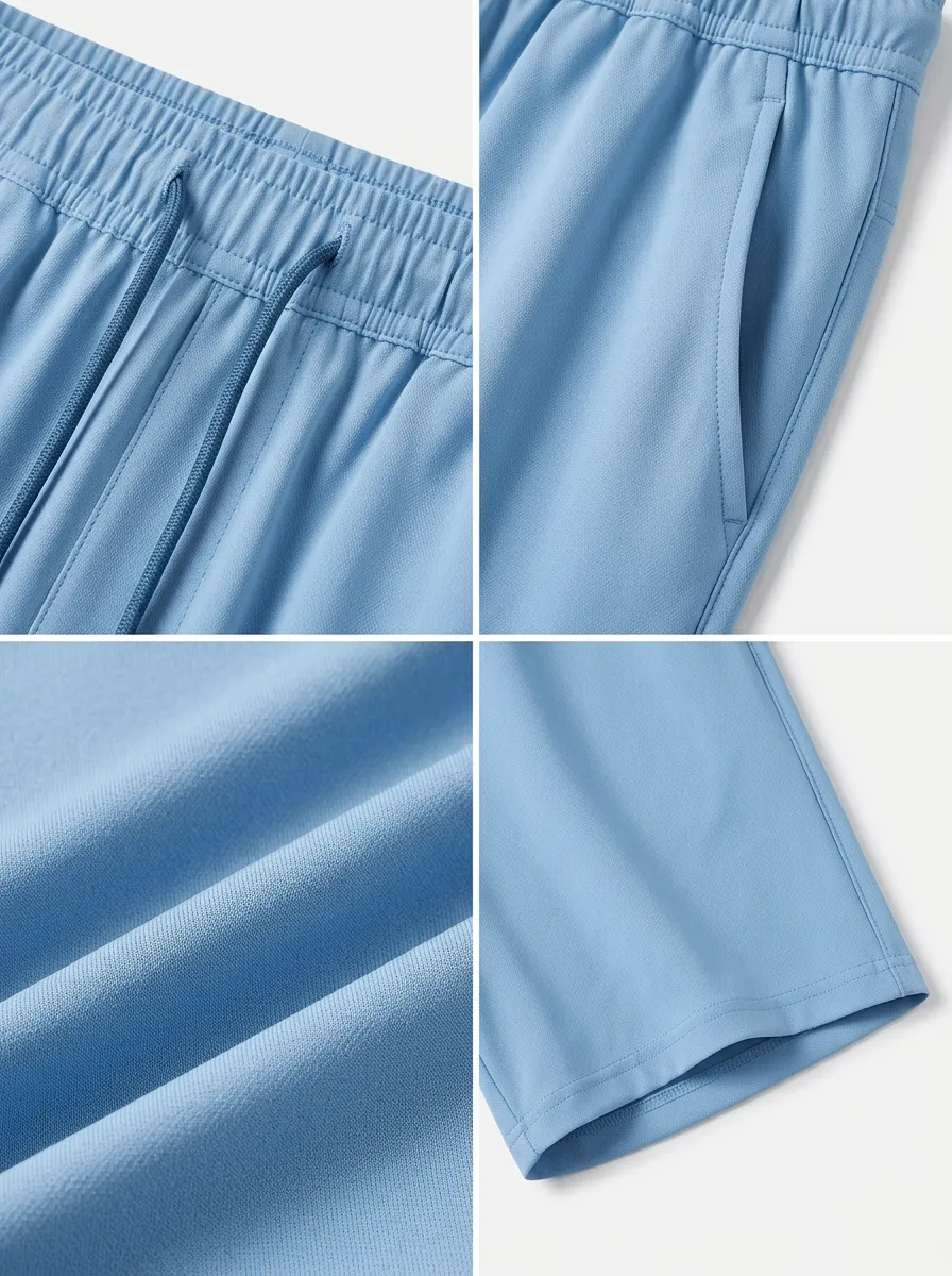 Relaxed-Look Ice-Silk Stretch Drawstring Shorts