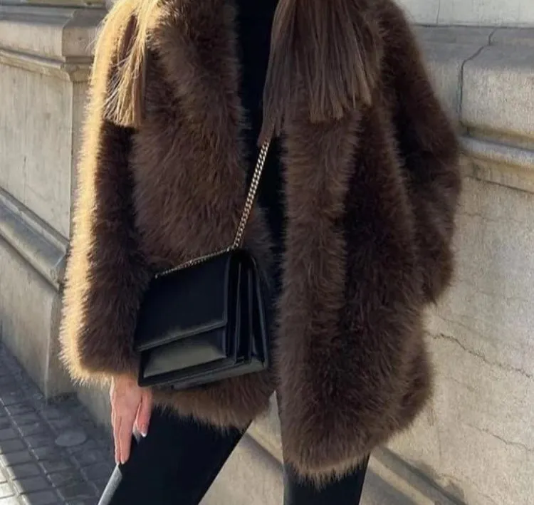 Long Faux Fur Jacket