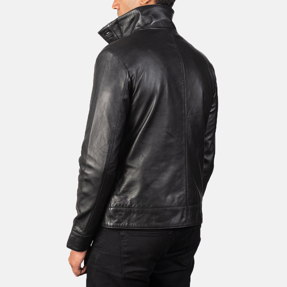 Men's Classic Outdoor Bomber Leather Jacket