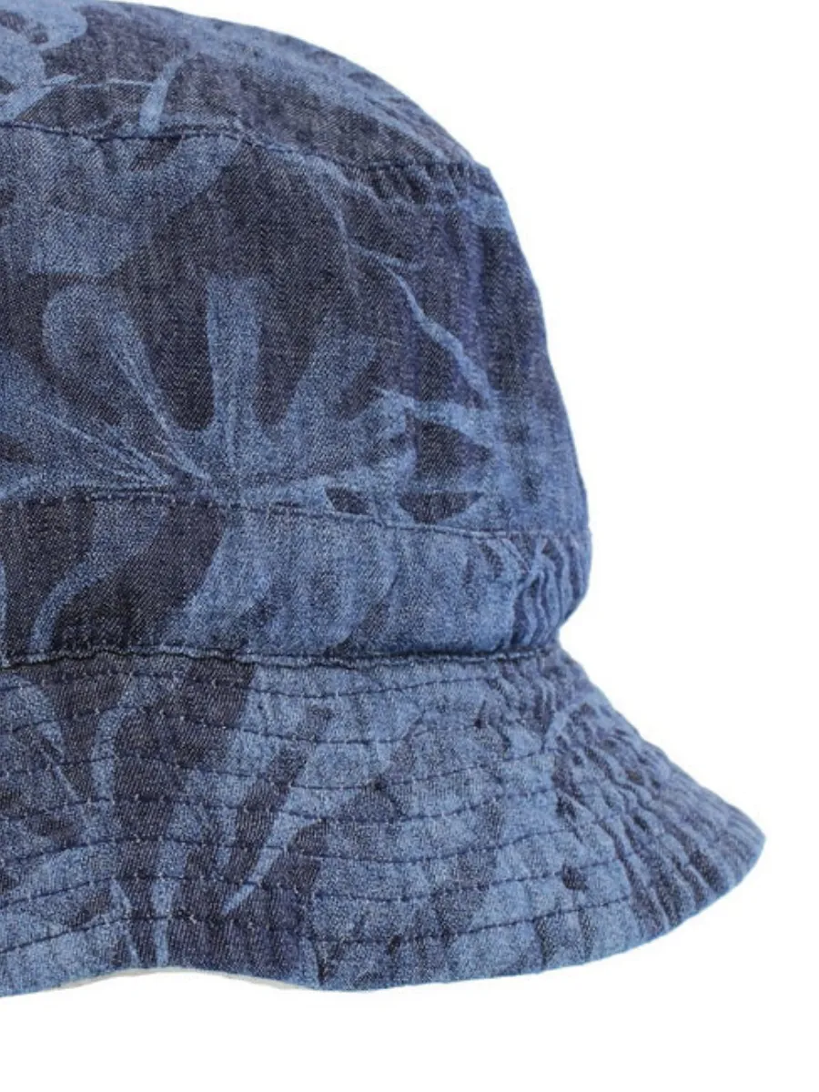 Denim Floral Bucket Hat