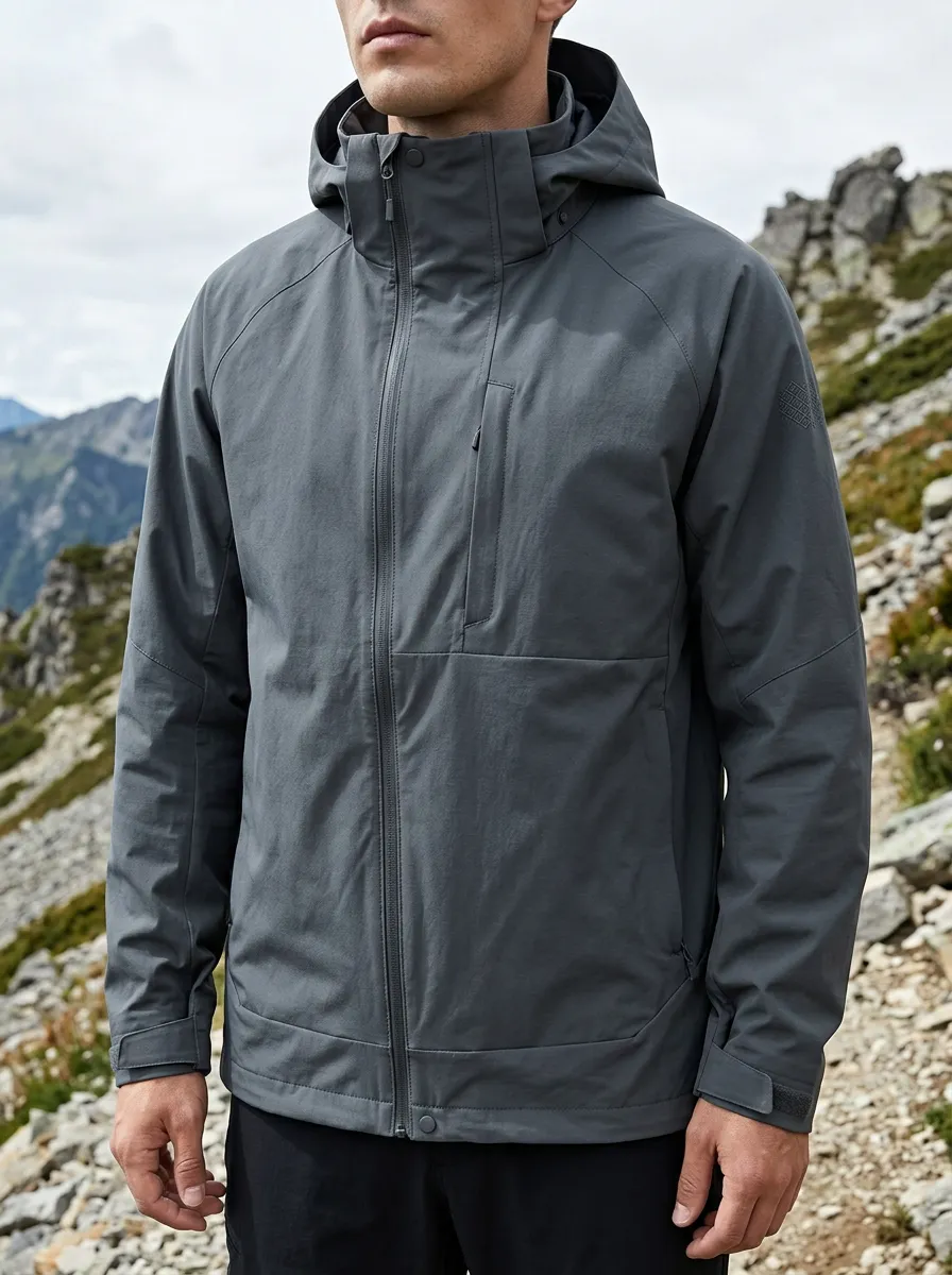 Men's Waypoint Hiking Outdoor Mountain Printed Hooded Jacket