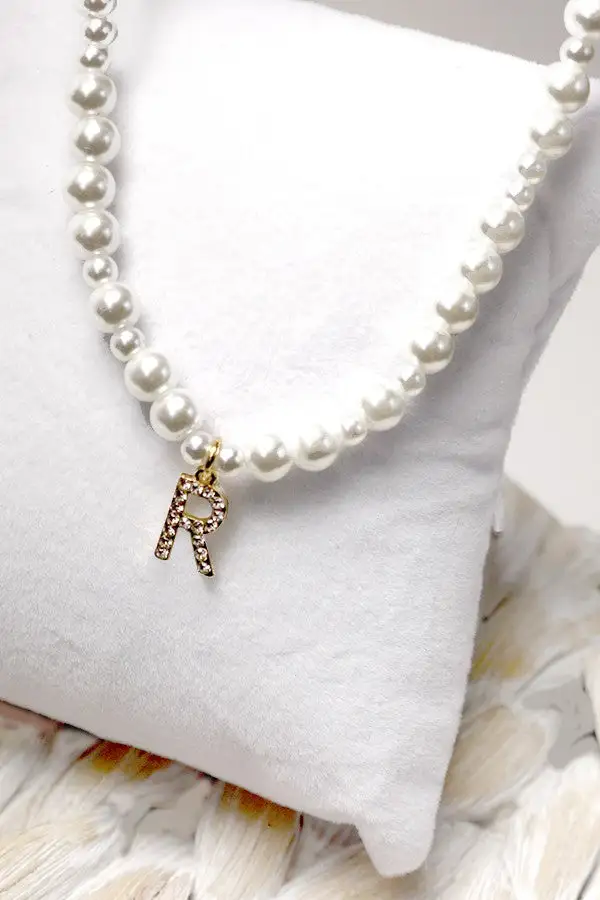 Pearl Initial Pendant Necklace