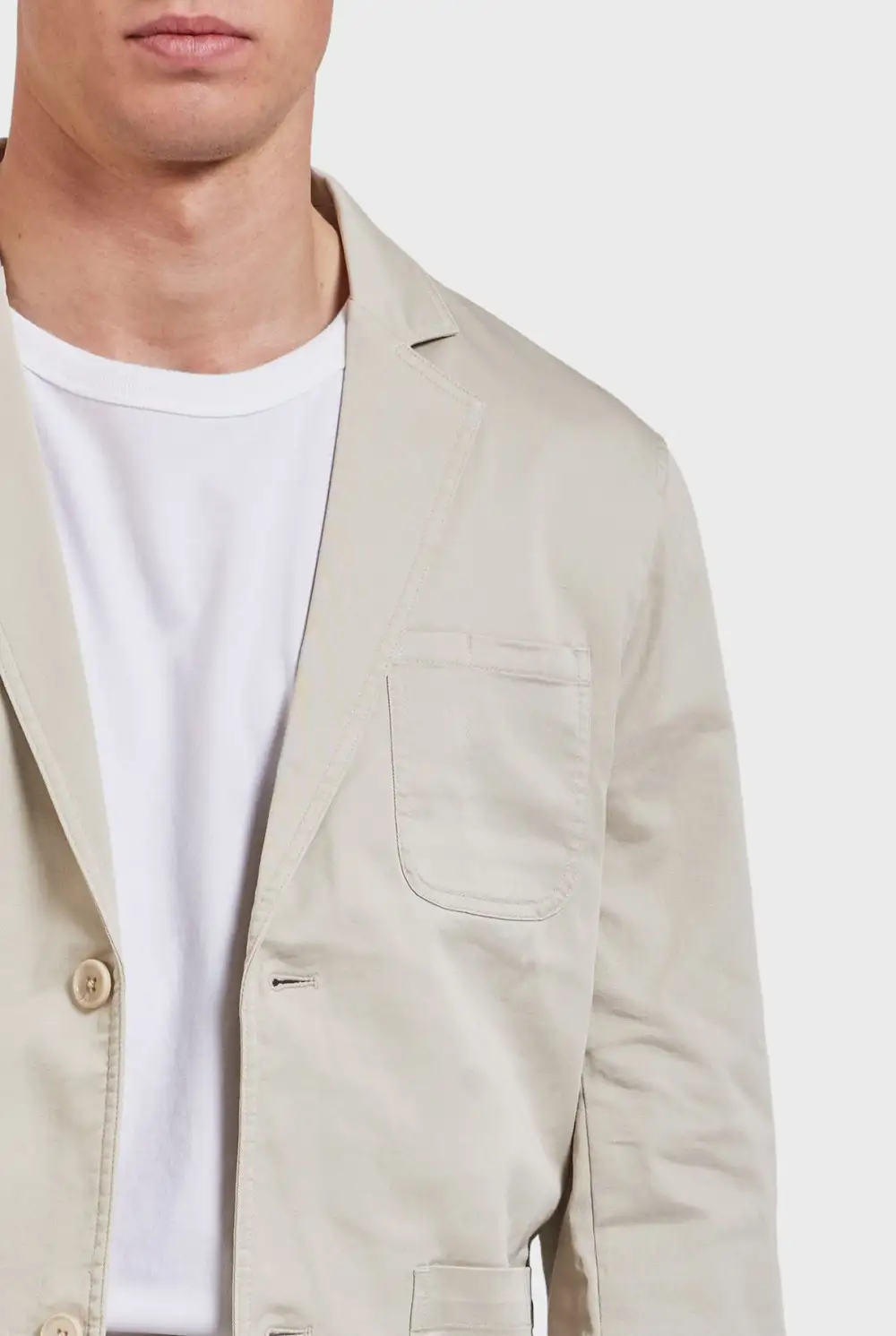 Stone Cotton Blazer