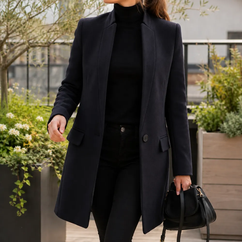 Tailored Single-Button Coat
