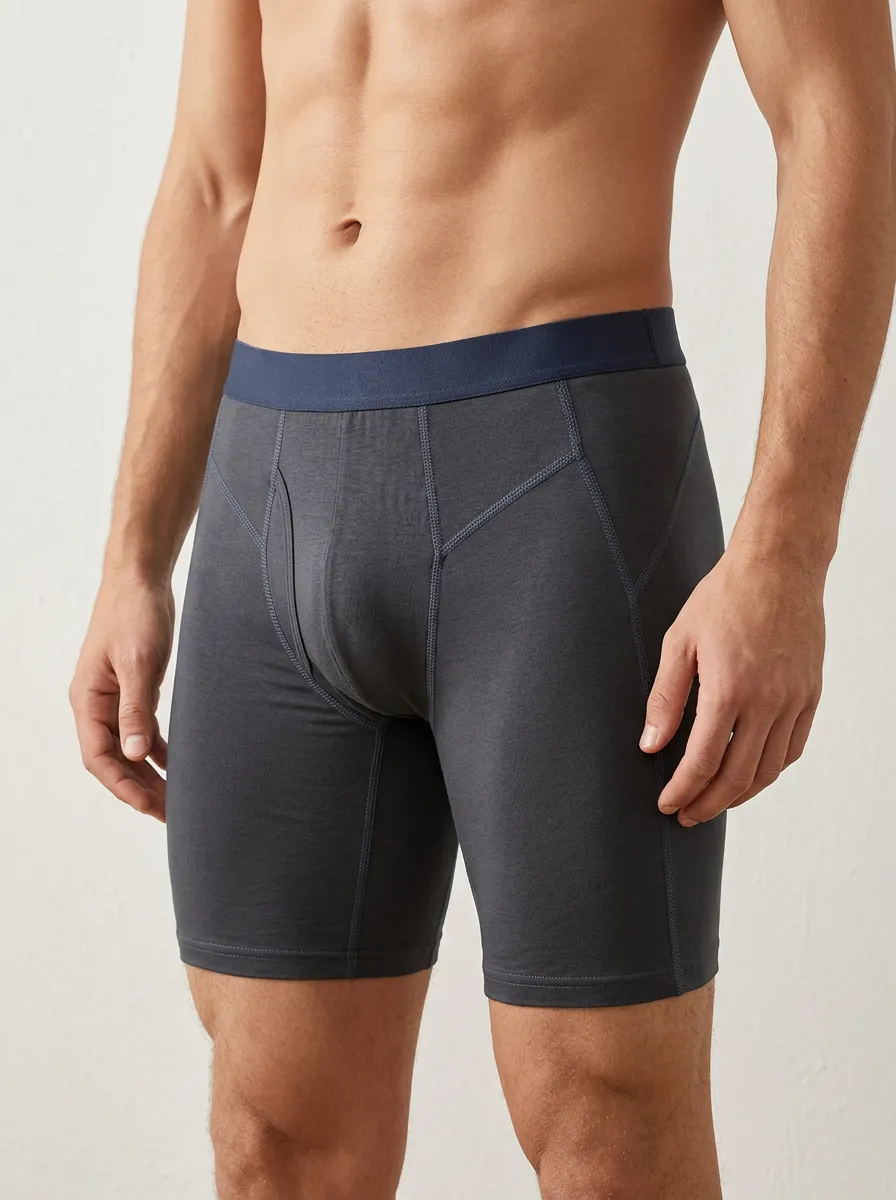 Men's Contrast Stitching Boxer Briefs