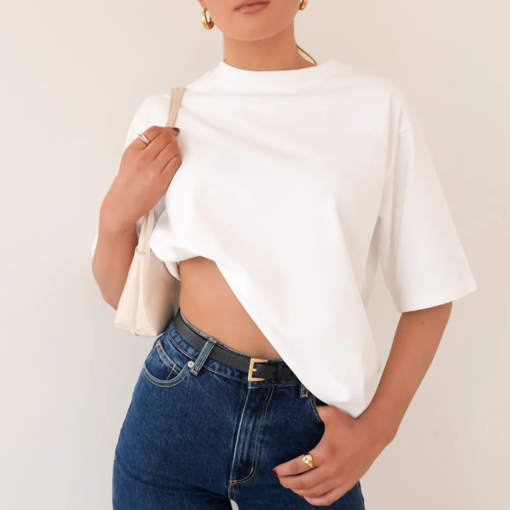 Oversized Ribbed Modern Casual Tee
