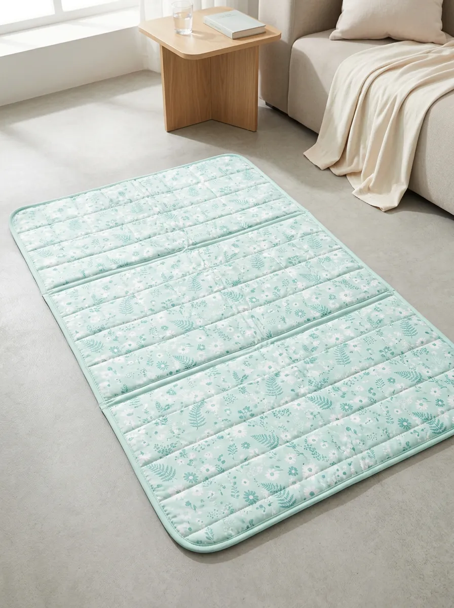 Floral Fern Botanical Pattern Cooling Mat
