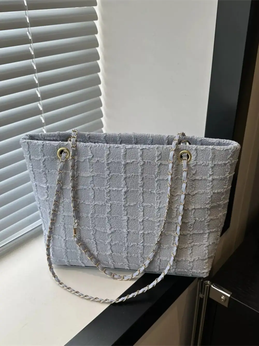 Tweed Chain Shoulder Bag