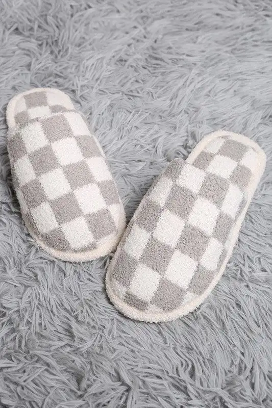 Checkerboard Women's Casual Slippers