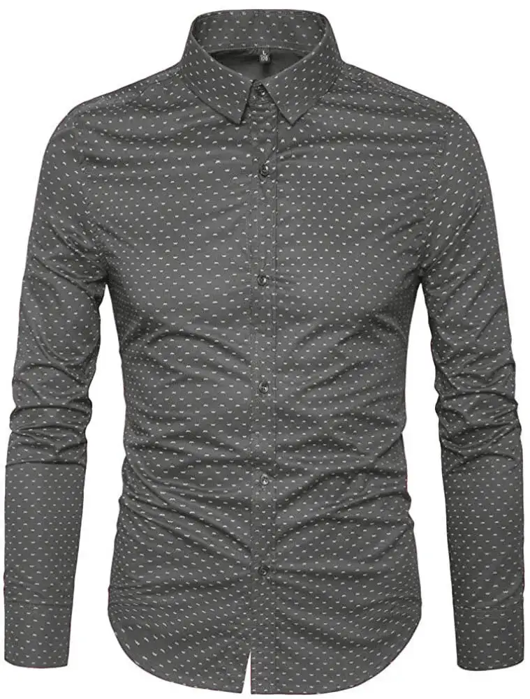 Polka Dot Long Sleeve Casual Shirt