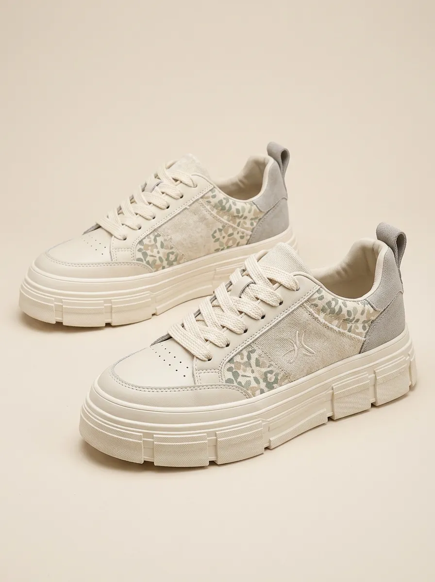 Men's Leopard Print Patterned Skate Shoes