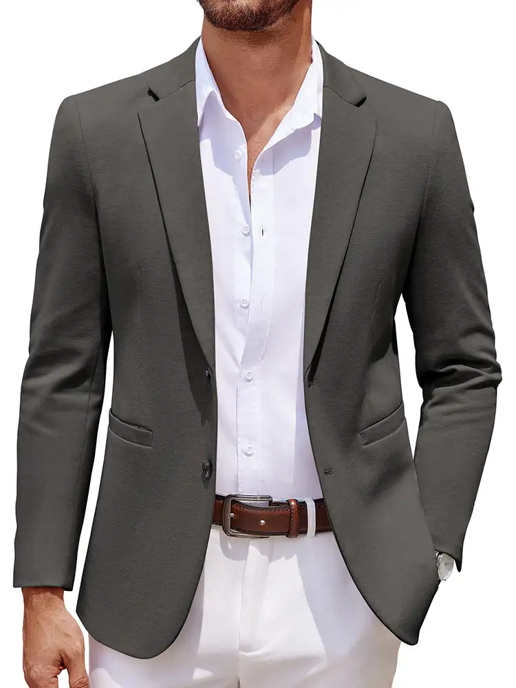 Casual Knit Two Buttons Suit Jackets