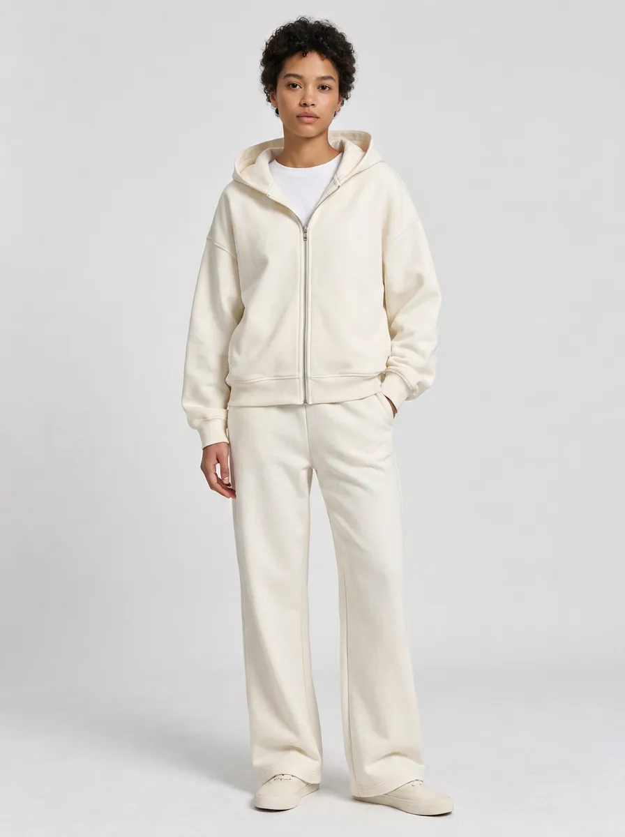 Unisex Travel Ready Minimalist Hooded Zip Tracksuit Set
