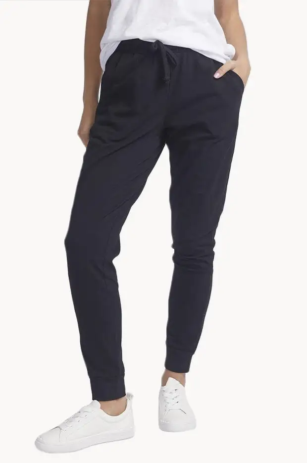 Stretch Cotton Tapered Jogger Pants